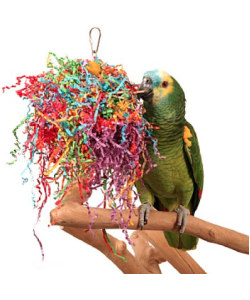 Crinkle and Crunch Chewable Foraging Parrot Toy